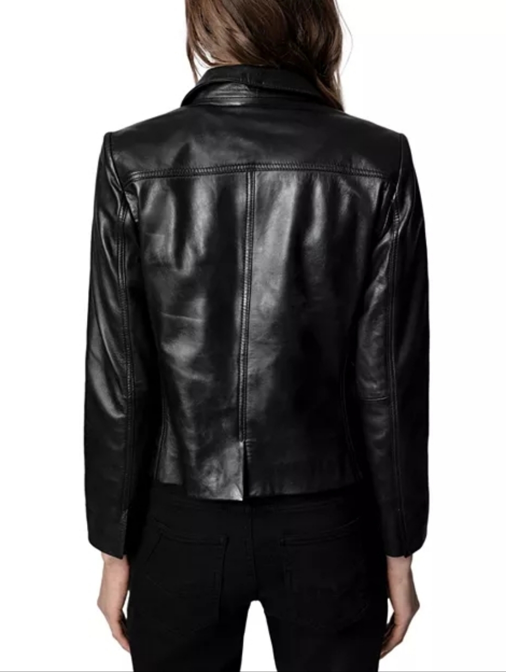 Zadig & Voltaire Liam Lamb Leather Button Up Jacket Nwt Size Small - Picture 4 of 16